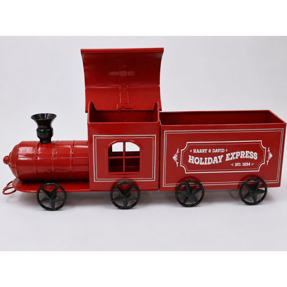 Harry & David Holiday Express Train No. 1934 Red Metal Christmas Collectible USA